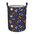 thumbnail image 1 of Sikiie Galaxy Print Round Dirty Clothes Basket, Waterproof Standing Foldable Storage Basket, for Laundry Room, Bedroom, Bathroom Storage-Small, 1 of 6
