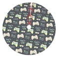thumbnail image 1 of Sikiie Gamers 30-48 inches {designName} Print Christmas Tree Skirt Snowman Xmas Tree Skirt with Edge Christmas Decorations for Holiday Party, 1 of 7