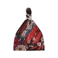 thumbnail image 1 of Sikiie Geisha Skeleton With Flowers Baby Newborn Hats, Infant Knotted Baby Hat, Beanie Top Knot Caps for Baby Boys Girls, 1 of 5