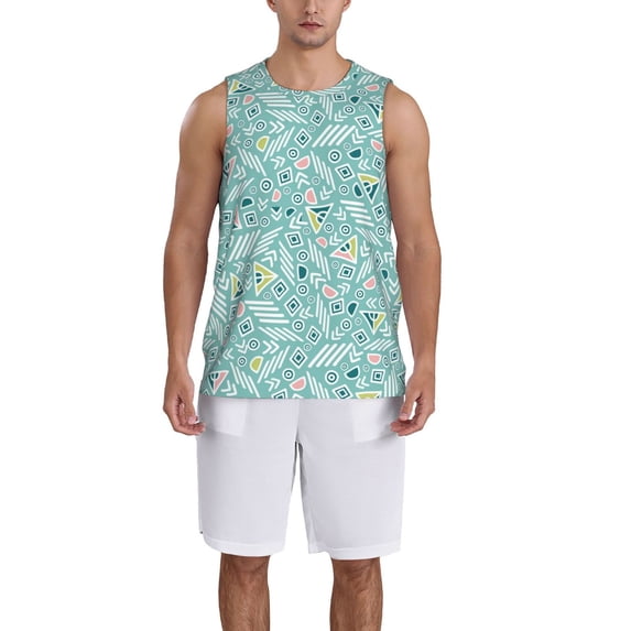 Sikiie Geometric Elements Basketball Jersey Reversible Men's Mesh Athletic Sports Shirts Training Practice S-4XLSmall