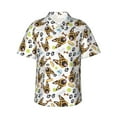 thumbnail image 1 of Sikiie German Shepherd Dog Print Men's Hawaiian Shirt, Summer Beach Button Pocket Short Sleeve T-Shirt,Medium, 1 of 7