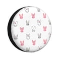 thumbnail image 1 of Sikiie Girl Rabbit PVC Leather Spare Tire Wheel Cover Spare Tire Cover, for Car Truck SUV Camper Trailer Universal Fit(14-17in)-15 inch, 1 of 6