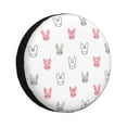 thumbnail image 1 of Sikiie Girl Rabbit PVC Leather Spare Tire Wheel Cover Spare Tire Cover, for Car Truck SUV Camper Trailer Universal Fit(14-17in)-17 inch, 1 of 6