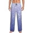thumbnail image 1 of Sikiie Glittering Blue Purple Pajama Pants Men, PJ Bottoms, Sleep & Lounge Pants-Small, 1 of 6