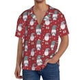 thumbnail image 1 of Sikiie Gnome And Snowflakes Men's Cuban Shirt, Hawaiian Shirts, Business Casual Button Down Shirts, Short Sleeve Shirt-Medium, 1 of 5