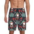 thumbnail image 1 of Sikiie Gnome With Mushroom 2 Mens Pajama Shorts, Lightweight Lounge Pant with Pockets Soft Sleep Pj Shorts for Men4X-Large, 1 of 6