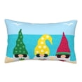 thumbnail image 1 of Sikiie Gnomes On The Beach Print Plush Pillow Cover, Wrinkle-proof and Stain-resistant Pillow Protector without Pillow Core, Home Decoration-14"x20", 1 of 6