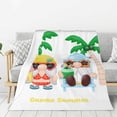 thumbnail image 1 of Sikiie Gnomes Summer Beach1 Cozy Flannel Fleece Throw Blanket: Lightweight & Thick for All Seasons - Perfect for Women, Men, & Kids"80"x60", 1 of 6