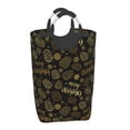 thumbnail image 1 of Sikiie Gold Pinecone Merry Christmas Square Laundry Bag Large Collapsible Dirty Clothes Bags With Handles Waterproof Essentials Storage For College Dorm, Family, 1 of 5