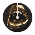 thumbnail image 1 of Sikiie Golden Lips Modern Sculpture Christmas Tree Skirt, Christmas Tree Decorations, Christmas Decor, Tree Mat Decoration(30-48IN)-36", 1 of 6