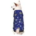 thumbnail image 1 of Sikiie Golden Snowflakes Royal Blue Dog Hoodie,Dog Clothes,Dog Sweatshirt ,Dog Shirt, Dog Clothes for Puppy Kitten Small Dogs Cats-Medium, 1 of 7