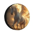 thumbnail image 1 of Sikiie Golden Winged White Horse PVC Leather Spare Tire Wheel Cover Spare Tire Cover, for Car Truck SUV Camper Trailer Universal Fit(14-17in)-17 inch, 1 of 6