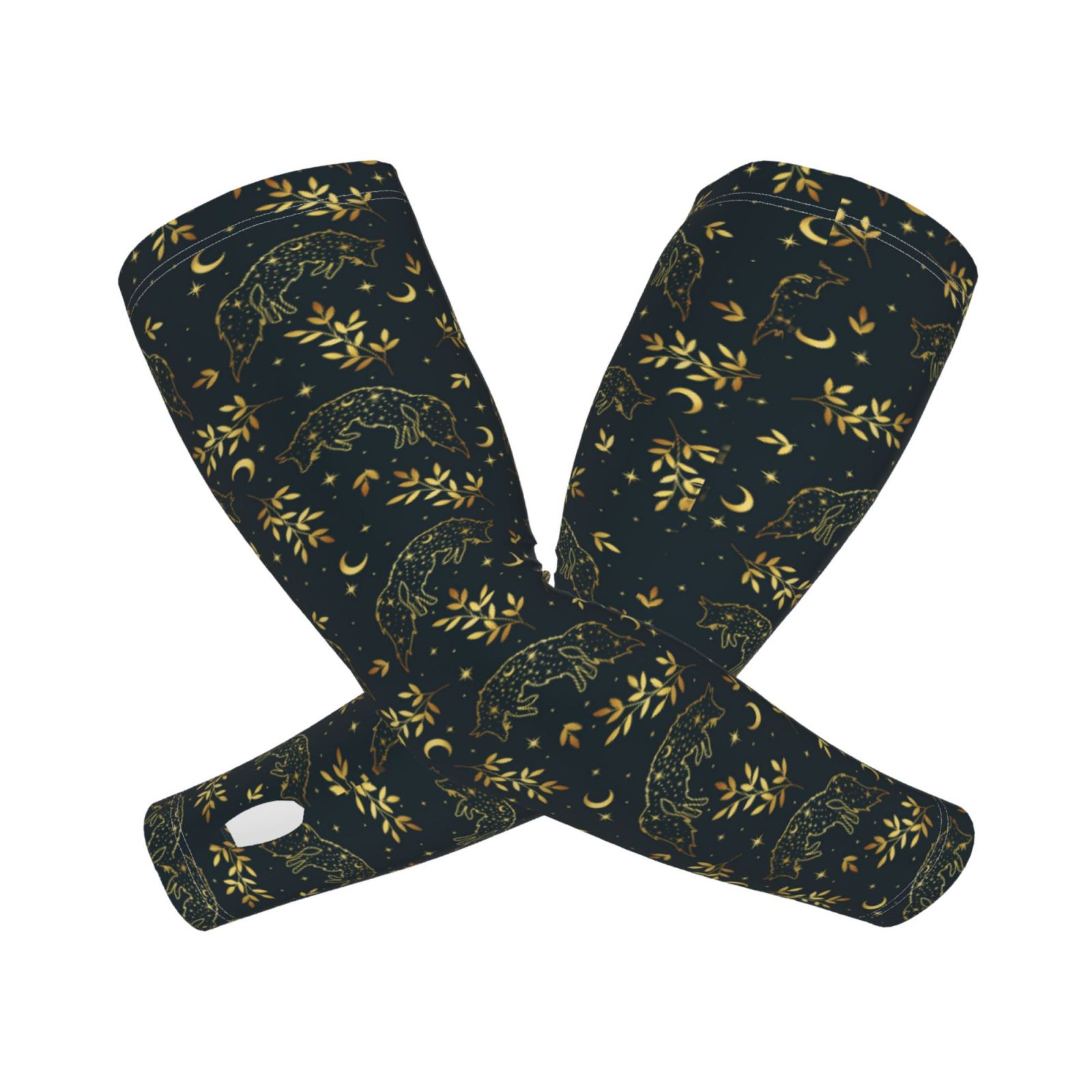 Sikiie Golden line fox Cooling Sun Sleeves Arm Sleeves for Men & Women