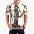 thumbnail image 1 of Sikiie Gothic Skeleton With Roses Print Men's Short-sleeved POLO Shirts, Button-down Shirts and T-shirts are Suitable for Vacation, Leisure and Business-4X-Large, 1 of 6