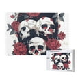 thumbnail image 1 of Sikiie Gothic Skulls And Roses Puzzle, Jigsaw Puzzles, Jigsaw Puzzles 1000 Pieces, Custom Jigsaw Puzzle for Adults (29.5×19.7in, Horizontal), 1 of 9