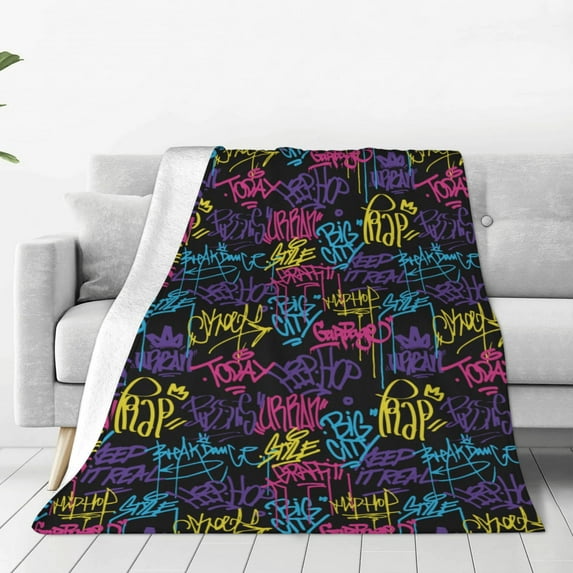 Sikiie Graffiti Art Ultra-Soft Micro flannel Blanket Luxury All Seasons Warm Blanket for Bedding Sofa and Travel (4 sizes)-40"x30"