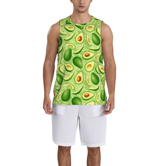 Sikiie Green Avocado Basketball Jersey Reversible Men's Mesh Athletic Sports Shirts Training Practice S-4XL3X-Large