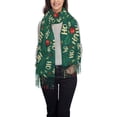 thumbnail image 1 of Sikiie Green Background With Ho Shawl Wraps Big Scarf Tassel Fall Winter Thick Scarf Warm Shawl Women Fall Gifts, 1 of 8