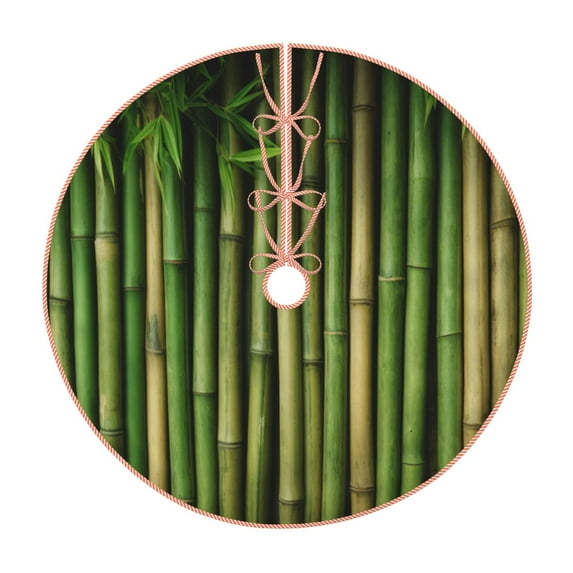 Sikiie Green Bamboo Fence1 Christmas Tree Skirt, Christmas Tree Decorations, Christmas Decor, Tree Mat Decoration(30-48IN)-30"
