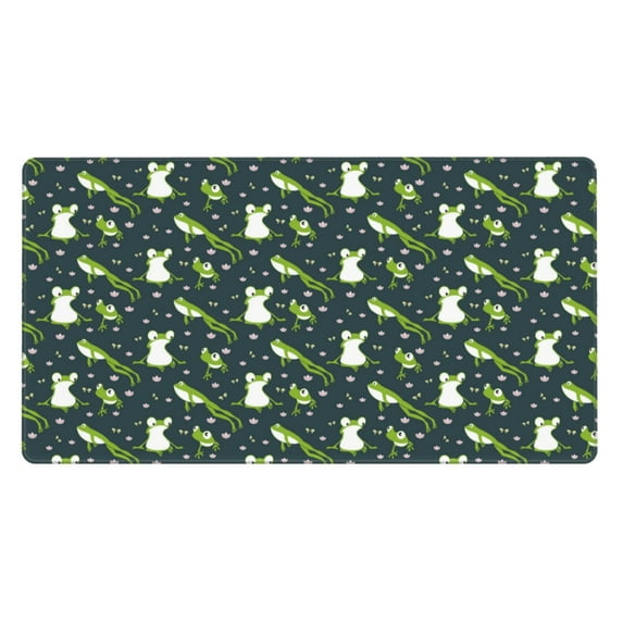 Sikiie Green Frogs Mouse Pad, 16x29.5 Mousepad Desk Mat in Anti-Slip Rubber Mousepads Mat for Game Office Laptop Computer