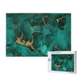 thumbnail image 1 of Sikiie Green Gold Glitter Puzzle, Jigsaw Puzzles, Jigsaw Puzzles 1000 Pieces, Custom Jigsaw Puzzle for Adults (29.5×19.7in, Horizontal), 1 of 9