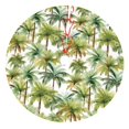 thumbnail image 1 of Sikiie Green Hawaii Palms 30-48 inches {designName} Print Christmas Tree Skirt Snowman Xmas Tree Skirt with Edge Christmas Decorations for Holiday Party30", 1 of 7