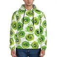 thumbnail image 1 of Sikiie Green Kiwi Men's Hoodie, Essentials Hoodie, Sweatshirt, Pullover Hooded Sweatshirt for Men-Medium, 1 of 7