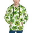 thumbnail image 1 of Sikiie Green Kiwi Youth Hoodie Sweatshirt Pullover Hooded Classic Casual Essentials Hoodiefor Boys Girls Kids -Small, 1 of 6
