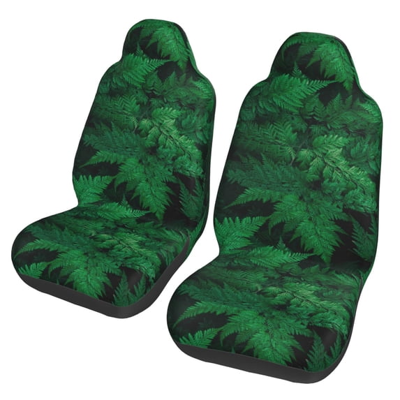 Sikiie Green Leave Fern Car Seat Protector 2 Pack Car Seat Cushion Mat, Car Seat Covers for SUV, Truck, Van