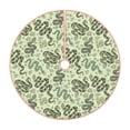 thumbnail image 1 of Sikiie Green Snake Nativity Christmas Tree Skirt, Jesus Christian Winter Holiday Tree Mat Decoration(30-48IN), 1 of 6