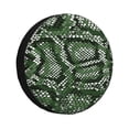 thumbnail image 1 of Sikiie Green Snakeskin PVC Leather Spare Tire Wheel Cover Spare Tire Cover, for Car Truck SUV Camper Trailer Universal Fit(14-17in)-15 inch, 1 of 6