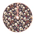 thumbnail image 1 of Sikiie Guitar Skull record Nativity Christmas Tree Skirt, Jesus Christian Winter Holiday Tree Mat Decoration(30-48IN)30", 1 of 6
