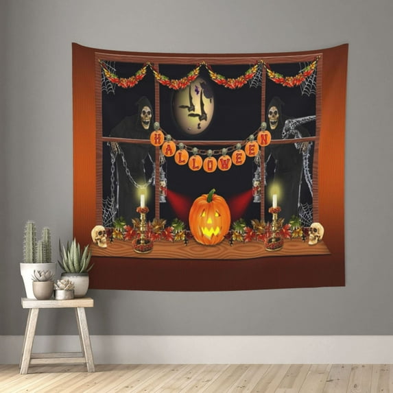 Sikiie Halloween Decoration tapestry wall hanging home decor for bedrooms, living rooms, dorms 60x51in