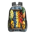 thumbnail image 1 of Sikiie Halloween Fruit Platter Clear Backpack, Transparent Bookbag for School for Women Men, Capacity Clear Bag for College, Travel, 1 of 7