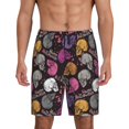 thumbnail image 1 of Sikiie Halloween Skeleton Mens Pajama Shorts, Lightweight Lounge Pant with Pockets Soft Sleep Pj Shorts for MenXX-Large, 1 of 6