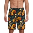 thumbnail image 1 of Sikiie Halloween Skull Mens Pajama Shorts, Lightweight Lounge Pant with Pockets Soft Sleep Pj Shorts for MenLarge, 1 of 6