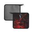 thumbnail image 1 of Sikiie Halloween Vampire Party Pot Holders Kitchen Insulation Mats Heat Resistant Pot-Holder Oven Anti-Scald Pads for Cooking Baking, 7.1*7.1inch, 1 of 8