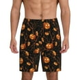 thumbnail image 1 of Sikiie Halloween With Pumpkins Mens Pajama Shorts, Lounge Pant, Men's shorts，Sleep Pj Shorts for Men-3X-Large, 1 of 6