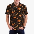 thumbnail image 1 of Sikiie Halloween With Pumpkins Print Men's Short-sleeved POLO Shirts, Button-down Shirts and T-shirts are Suitable for Vacation, Leisure and Business-XX-Large, 1 of 6