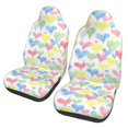 thumbnail image 1 of Sikiie Hand Drawn Colored Hearts Car Seat Protector 2 Pack Car Seat Cushion Mat, Car Seat Covers for SUV, Truck, Van, 1 of 7