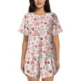 thumbnail image 1 of Sikiie Hand Drawn Hearts Womens Pajama Sets Short Sleeve Top With Pants Sleepwear 2 Piece Lounge SetX-Large, 1 of 6