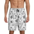 thumbnail image 1 of Sikiie Hand Drawn Snake Mens Pajama Shorts, Lightweight Lounge Pant with Pockets Soft Sleep Pj Shorts for Men3X-Large, 1 of 6