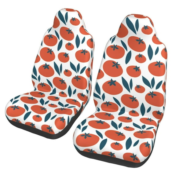 Sikiie Hand Drawn Tomatoes Car Seat Protector 2 Pack Car Seat Cushion Mat, Car Seat Covers for SUV, Truck, Van