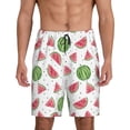 thumbnail image 1 of Sikiie Hand Drawn Watermelon Mens Pajama Shorts, Lightweight Lounge Pant with Pockets Soft Sleep Pj Shorts for MenXX-Large, 1 of 6