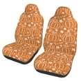 thumbnail image 1 of Sikiie Hand-drawn Pumpkin with Flowers Car Seat Protector 2 Pack Car Seat Cushion Mat, Car Seat Covers for SUV, Truck, Van, 1 of 7