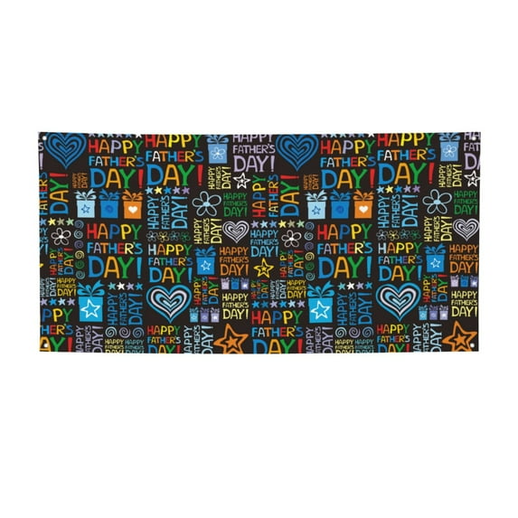 Sikiie Happy Father Day Custom Banners and Signs Customize Outdoor, Personalized Banner with Logo Text for Party Birthday, Customized Banner Decoration-Small