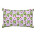 thumbnail image 1 of Sikiie Happy Frogs1 Print Plush Pillow Cover, Wrinkle-proof and Stain-resistant Pillow Protector without Pillow Core, Home Decoration-16"x24", 1 of 6