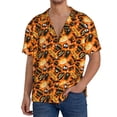 thumbnail image 1 of Sikiie Happy Halloween1 Men's Cuban Shirt, Hawaiian Shirts, Business Casual Button Down Shirts, Short Sleeve Shirt-Small, 1 of 5