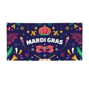 Sikiie Happy Mardi Gras Custom Banners and Signs Customize Outdoor, Personalized Banner with Logo Text for Party Birthday, Customized Banner Decoration-Small