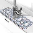 thumbnail image 1 of Sikiie Happy Snowmen Snowfall Splash Guard for Sink Faucet-1 PC Super Absorbent Fast Drying Mat Sink Gadgets-Splash Guard for Kitchen, Sink Mat, 1 of 7